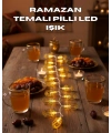 Ramazan Işıkları Pilli Altın Fener Tasarımlı Dekoratif LED Aydınlatma