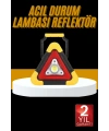 Reflektör Işıklı Ikaz Lambası Şarjlı Çok Fonksiyonlu Işıklı Üçgen Reflektör