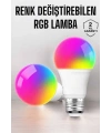 Renk Değiştirebilen RGB Işıklı Led Ampul A+Enerji 15 Watt Led Işık