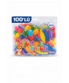 Renkli Atom Balon Punch Balon Lastik İpli Parti Balonu 100 ADET
