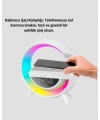 Renkli Işıklı 15W Kablosuz Şarjlı Masa Lambası