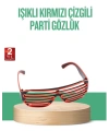 Renkli Işıklı Gözlük Eğlenceli Gece Aksesuarı
