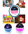 Renkli Yıldızlı Gökyüzü Projeksiyon Gece Lambası Pilli ve USB Kablolu