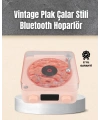 Retro Bluetooth Hoparlör – Yumuşak Gece Lambası ve Saat Göstergeli