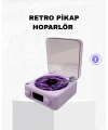 Retro Pikap Hoparlör Bluetooth AUX USB Type-C Projektörlü 360° Sesli Taşınabilir