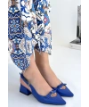 Rewat Mavi Cilt Topuklu Ayakkabı