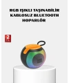 RGB Işıklı Bluetooth Hoparlör – 360° Stereo Ses ve 8 Saat Çalma Süresi