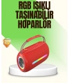 RGB LED Işıklı 20W Taşınabilir Bluetooth Hoparlör IPX6 Suya Dayanıklı