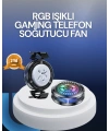 RGB LED Telefon Soğutucu Fan Yüksek Hızlı Soğutma  Cooler