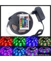 Rgb Şerit 5 Metre 16 Renkli Kumandalı Adaptörlü Çift Taraflı Bant