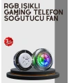 RGB  Telefon Fanı Sessiz Soğutucu Tüm Akıllı Telefonlara Uygun