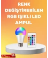 RGB Uzaktan Kumandalı LED Ampul 16 Renk A Kalite 2025 Model Orijinal