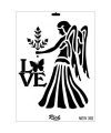 Rich New Seri N-392 Stencil 35x25 cm