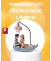 Romantik Çift Figürlü Gece Lambası Sandal Model Sevgiliye Özel Hediye