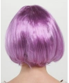 Rose Pembe Renk Düz Kesim Küt Parti Peruğu Kısa Takma Saç