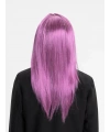 Rose Pembe Renk Düz Kesim Uzun Parti Peruğu Takma Saç