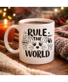 Rule The World Kedi Desenli Porselen Kupa MODEL 61 Sevimli Kedi Figürlü Kahve Kupası