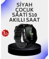 S10 Akıllı Çocuk Saati Siyah Tasarım Adımsayar ve Alarm Fonksiyonu