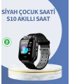 S10 Siyah Akıllı Çocuk Saati Anlık Konum Takibi ve Rota Geçmişi