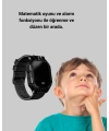 S10 Siyah Çocuk Takip Saati Güvenli Alan Uyarısı ve Sesli Mesaj