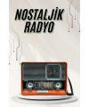 Saatli Fenerli Bluetooth Nostaljik Radyo AUX SD USB Girişli Bluetooth Hoparlör