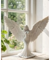 Sanatsal Melek Heykeli Kanatlı Kadın Figürlü 3D Dekoratif Biblo