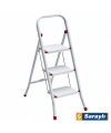 Saraylı Pratik Metal Merdiven Beyaz 3 Basamaklı