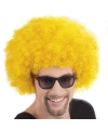 Sarı Renk Kıvırcık Afro Bonus Peruk