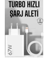 Şarj Aleti 67W Hızlı Şarj Turbo Type-C Uyumlu Şarj Adaptörü Kablosu