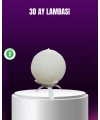 Şarjlı 3D Baskılı 16 Renk Ay Lambası  Stand
