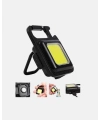 Şarjlı COB LED Anahtarlık Fener – 4 Modlu, Manyetik ve Katlanabilir Standlı