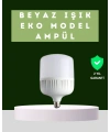 Şarjlı LED Torch Ampul 30 Watt Beyaz Işık Enerji Tasarruflu