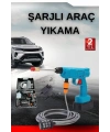 Şarjlı Oto Yıkama, Bahçe Sulama Tabancası Makinesi Yüksek Basınçlı