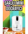 Şarjlı Portatif Doğrayıcı Mini Pratik Rondo El Doğrayıcı Üç Bıçaklı Çelik Bıçaklı