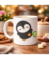 Şaşkın Penguen Tasarımlı Porselen Kupa MODEL 89 – Eğlenceli, Neşeli ve Sıcacık Kahve Keyfi