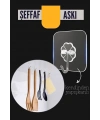 Şeffaf Yapışkanlı Askı, Mutfak Banyo Duvar Askısı, Çivisiz Pratik Kanca Seti