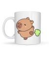 Sevimli Kapibara Desenli Porselen Kupa MODEL 96 CAPYBARA – Neşeli Tasarım, Kahve & Çay Kupası, Hediyelik Porselen Bardak
