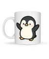 Sevimli Penguen Tasarımlı Porselen Kupa MODEL 106 – Kış Temalı Tatlı Kahve Kupası , Hediye Fikri