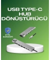 Seyahat Dostu 8‑in‑1 Hub – Şarj & Veri & Video & Ağ için Eksiksiz Çözüm