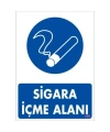 Sigara İçme Alanı Uyarı Levhassı 25x35 KOD: 450