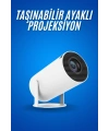 Sinema Projektörü Android HDMI USB WİFİ Ses Çıkışlı Ayaklı Projeksiyon Taşınabilir