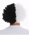 Siyah Beyaz Kıvırcık Afro Bonus Peruk Taraftar Bonus Saç