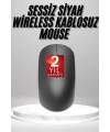 Siyah Kablosuz Mouse Wireless Mouse Minimal Tasarım