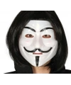 Siyah Renk Takma Kısa Saç ve V For Vendetta Maskesi Anonymous Maskesi