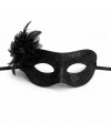 Siyah Simli Tüylü Balo Maskesi – Kadın Parti & Maskeli Balo Maskesi