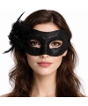Siyah Simli Tüylü Balo Maskesi – Kadın Parti & Maskeli Balo Maskesi