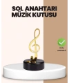 Sol Anahtarı Temalı Döner Müzik Kutusu Melodili Dekoratif Ürün