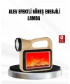 Solar Alev Işığı COB Teknolojili Taşınabilir El Feneri ve Kamp Lambası