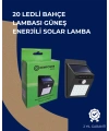 Solar Enerjili 20 LED Duvar Lambası | Hareket Sensörlü, Su Geçirmez, Kablo Gerektirmez