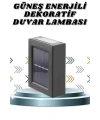 Solar Lamba Dekoratif Aplik Su Geçirmez Led Işıklı Duvar Lambası